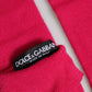 Pink Wool Fingerless Elbow Length Mitten Gloves