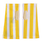 Yellow White Nylon Fingerless Wrist Length Gloves