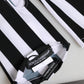 Black White Nylon Fingerless Wrist Length Gloves