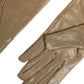 Beige Nylon Long Elbow Length Mitten Gloves