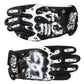 Gloves Black White Crystal Wrist Length Mitten  Gloves