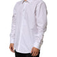 White Cotton Collared Long Sleeve Men Dress Shirt
