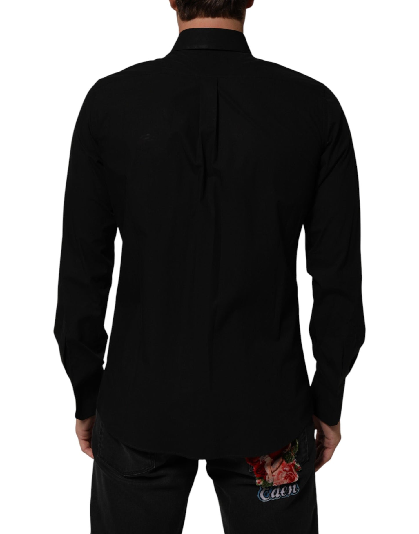 Black DG Cotton Collared MARTINI Dress Shirt