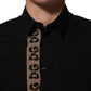 Black DG Cotton Collared MARTINI Dress Shirt