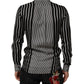 Black White Stripes Men MARTINI Dress Shirt