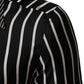 Black White Stripes Men MARTINI Dress Shirt