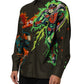 Green Superhero Print Button Down Shirt