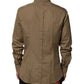 Brown Cotton Collared Men GOLD Dress Shirt