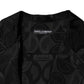 Black DG Logo Silk Men Long Sleeves Shirt