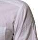 White Cotton Collared Men GOLD Dress Shirt