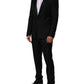 Black 2 Buttons Jacket Formal 2 Piece Suit