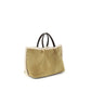 Beige Leather Shoulder Bag