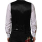 Black Stripes Wool Dress Men Waistcoat Vest