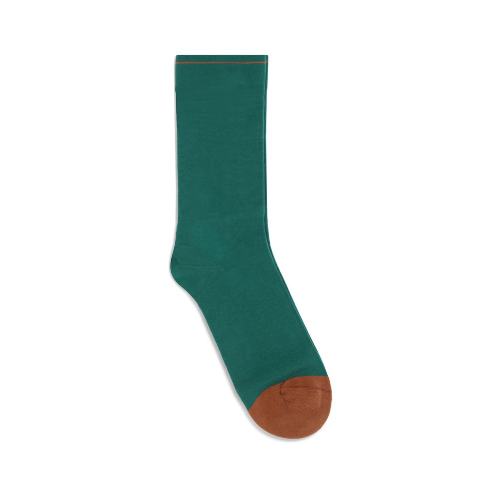 Green Cotton Socks