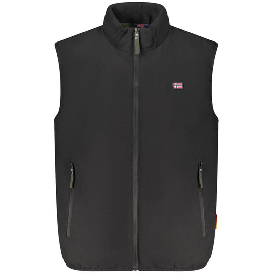 Black Polyester Men's Jacket