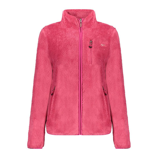 Pink Polyester Women Sweater