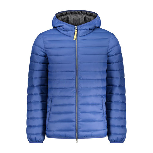 Blue Polyamide Men Jacket