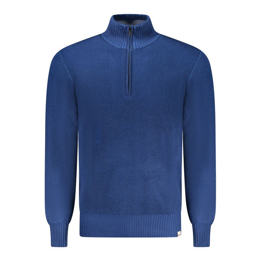 Blue Nylon Men Sweater