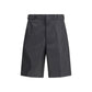 Black Recycled Polyamide Bermuda Shorts