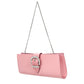 Pink Satin Clutch Bag