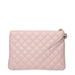 Pink Leather Clutch Bag