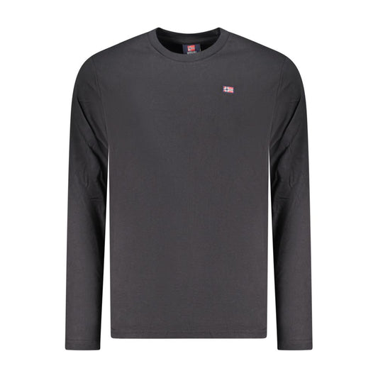 Black Cotton Men T-Shirt