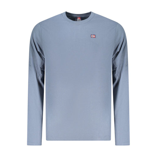 Blue Cotton Men T-Shirt