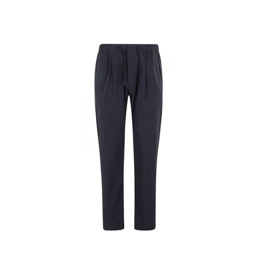 Blue Wool Casual Pants