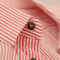 Red White Striped Cotton Short Sleeve Shirt