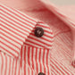 Red White Striped Cotton Short Sleeve Shirt