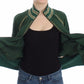 Green Mock Zip Cardigan Sweatshirt Sweater Jacket