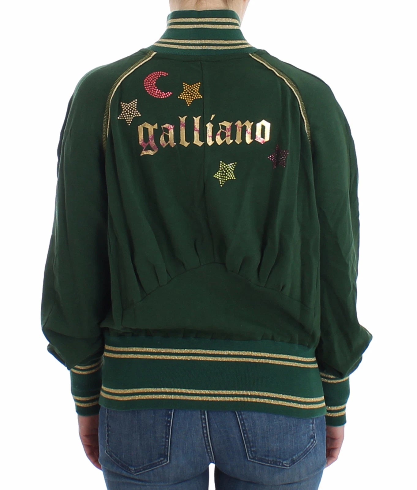 Green Mock Zip Cardigan Sweatshirt Sweater Jacket
