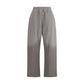 Gray Cotton Casual Pants