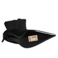 Black Cotton Stretch High Heels Boots Shoes