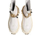 White Leather Rubber Logo Ankle Boots Shoes