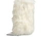 White Fur Pointed Knee High Stiletto Boots Shoes