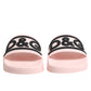 Pink Rubber Slides Sandals Beachwear Shoes