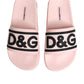 Pink Rubber Slides Sandals Beachwear Shoes