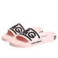 Pink Rubber Slides Sandals Beachwear Shoes