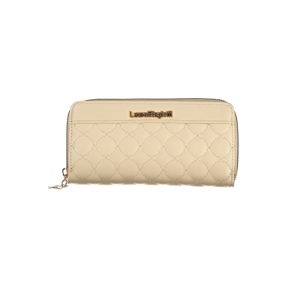 Beige Polyethylene Women Wallet