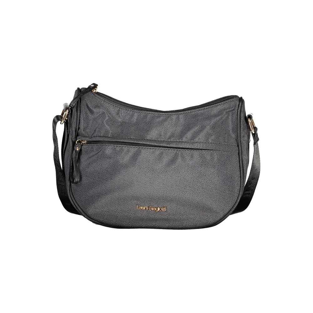 Black Polyester Women Handbag