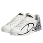 White Gray Low Top Leather Sneaker Shoes
