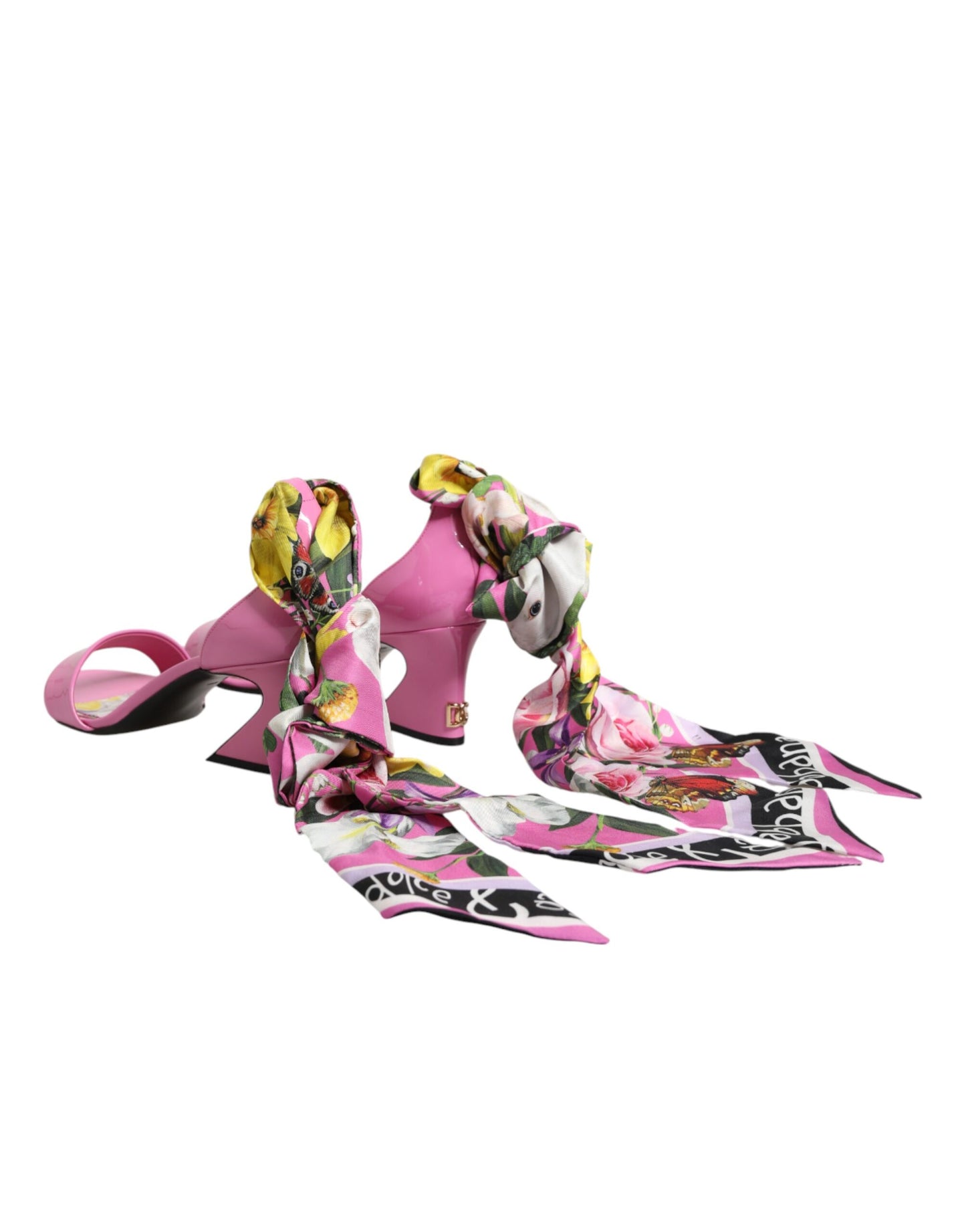 Pink Leather High Heels Sandals Shoes