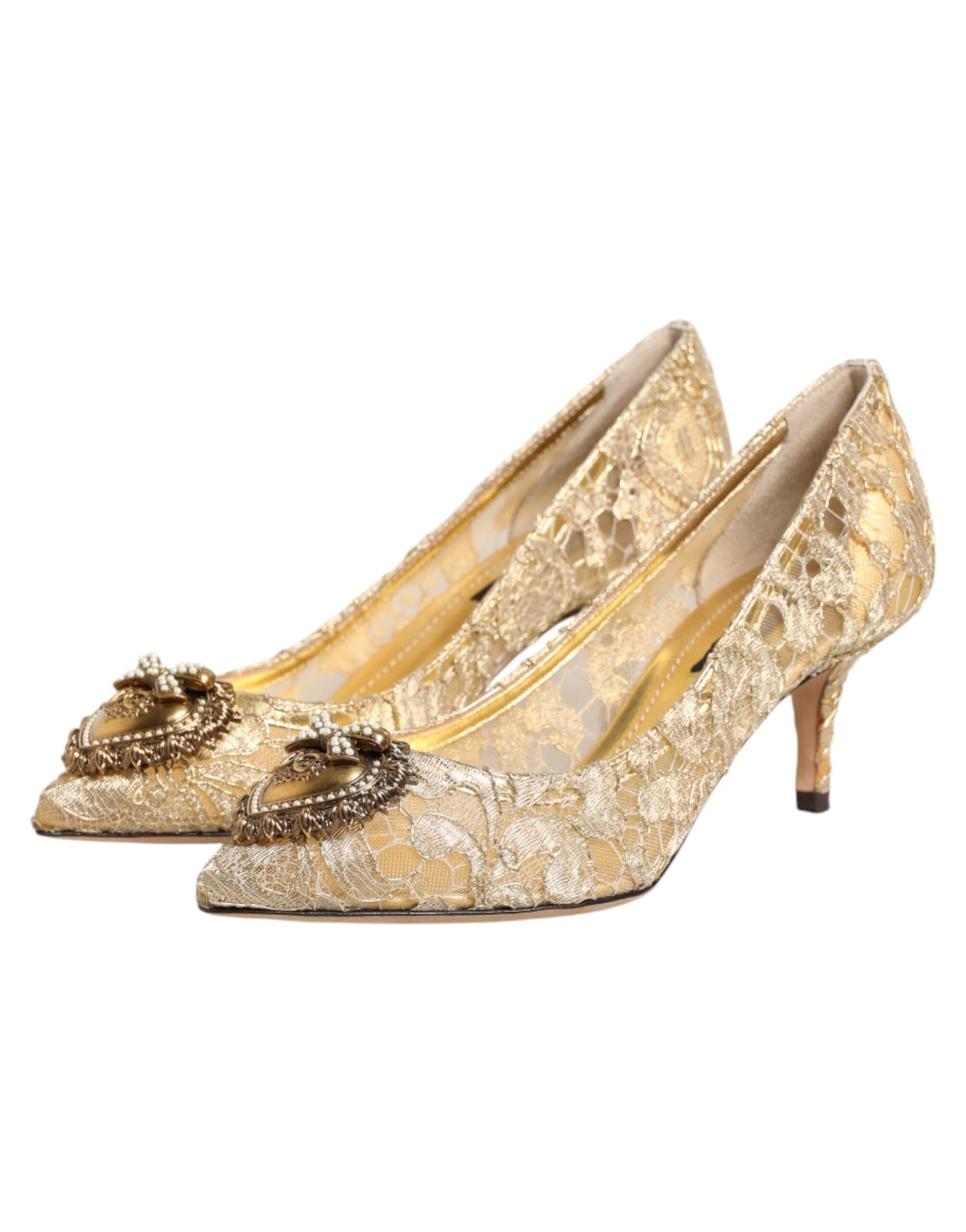 Gold Taormina Lace DEVOTION Pumps  Shoes