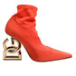 Orange DG Logo Heels Ankle Boots Shoes