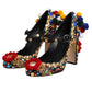 Black Gold Embellished MARY JANES Pumps  Shoes