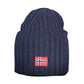 Blue Polyester Men Cap