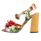 Multicolor Floral Crystal Embellished Sandals Shoes
