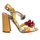 Multicolor Floral Crystal Embellished Sandals Shoes