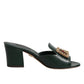 Green DG Amore Heel Slides Sandals Shoes